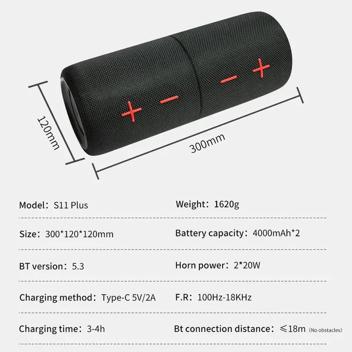 40W Magnetic 2-in-1 Bluetooth Speaker: IPX6 Waterproof & 24H Playtime 🔊🧲