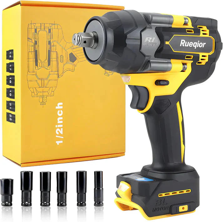 1/2-inch heavy-duty cordless impact wrench, equipped with a 20V battery