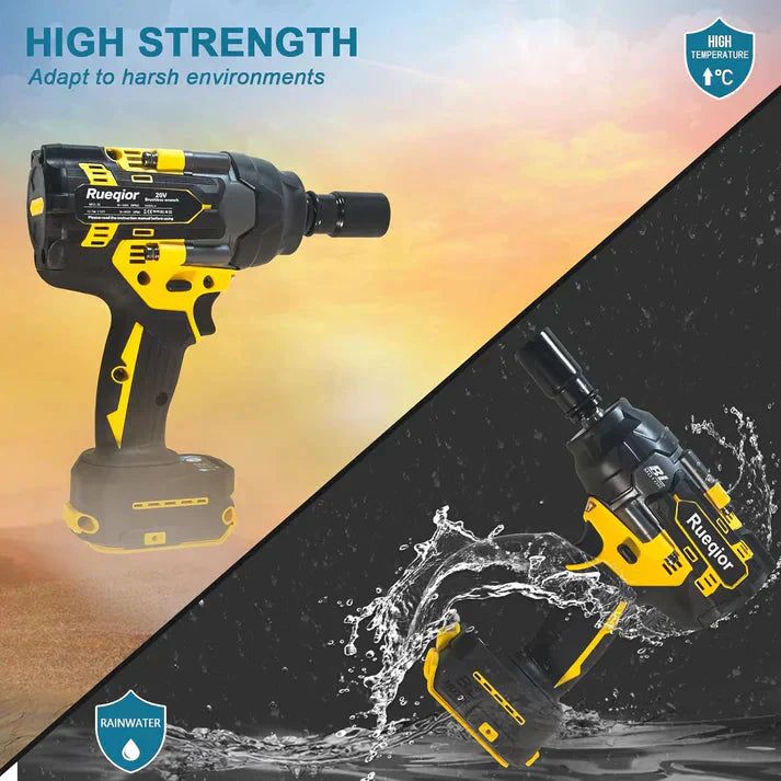 1/2-inch heavy-duty cordless impact wrench, equipped with a 20V battery