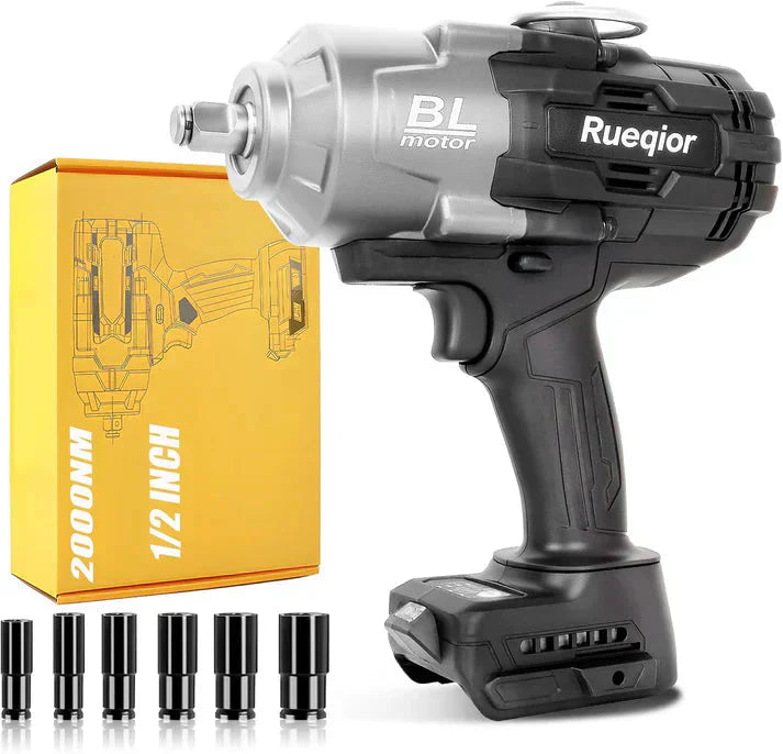 1/2-inch heavy-duty cordless impact wrench, equipped with a 20V battery