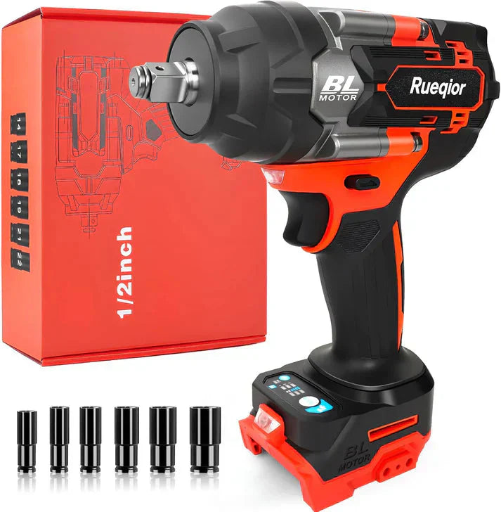 1/2-inch heavy-duty cordless impact wrench, equipped with a 20V battery