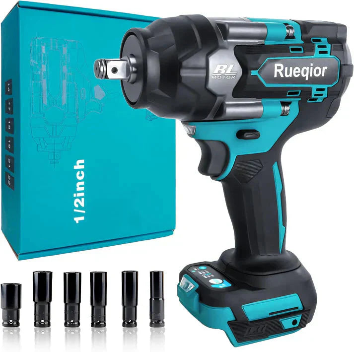 1/2-inch heavy-duty cordless impact wrench, equipped with a 20V battery
