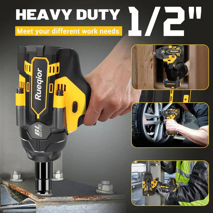 1/2-inch heavy-duty cordless impact wrench, equipped with a 20V battery