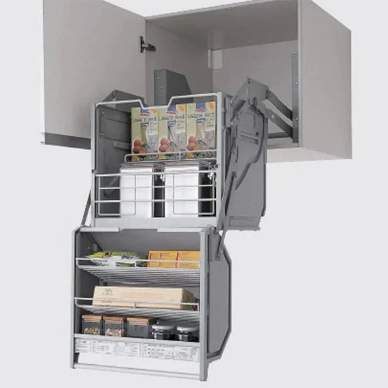 Tier Pull-Down Shelf Cabinet – Space-Saving Kitchen Storage Lift